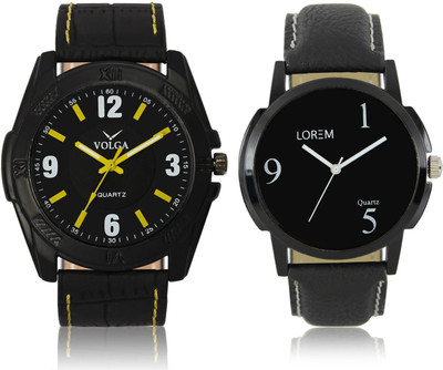 

LOREM VL17LR06 New Latest Stylish Designer Leather Belt Attractive Different Combo Watch - For Men