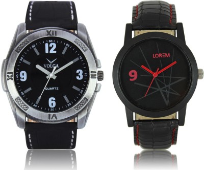 LOREM VL34LR08 New Latest Stylish Designer Leather Belt Attractive Different Combo Watch  - For Men   Watches  (LOREM)
