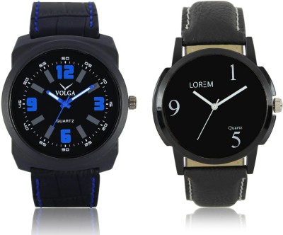 LOREM VL32LR06 New Latest Stylish Designer Leather Belt Attractive Different Combo Watch  - For Men   Watches  (LOREM)