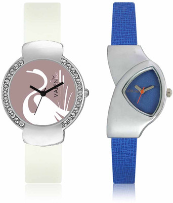 

LOREM WAT-W06-0208-W07-0026-COMBOLOREMBlue::White Designer Stylish Shape Best Offer Combo Beautiful Watch - For Women