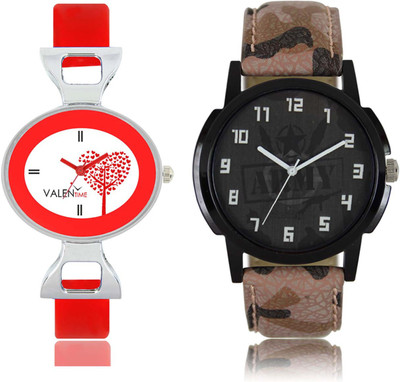 

LOREM WAT-W06-0003-W07-0031-COMBOLOREMBlack::White Designer Stylish Shape Best Offer Combo Couple Watch - For Men & Women