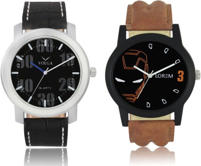 LOREM VL39LR04 New Latest Stylish Designer Leather Belt Attractive Different Combo Watch  - For Men   Watches  (LOREM)