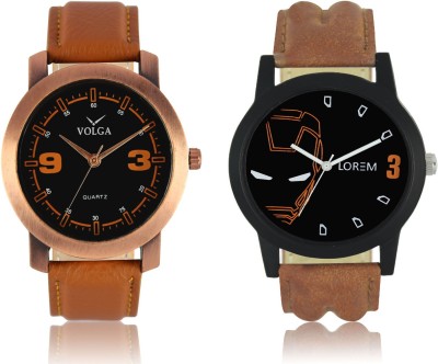 LOREM VL21LR04 New Latest Stylish Designer Leather Belt Attractive Different Combo Watch  - For Men   Watches  (LOREM)