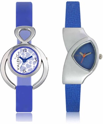 LOREM WAT-W06-0208-W07-0012-COMBOLOREMBlue::White Designer Stylish Shape Best Offer Combo Beautiful Watch  - For Women   Watches  (LOREM)