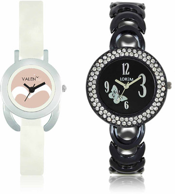 

LOREM WAT-W06-0201-W07-0020-COMBOLOREMBlack::White Designer Stylish Shape Best Offer Bracelet Combo Watch - For Women