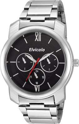 

Elvicalo elcw01 Fantastic Black Dial Chain Watch - For Men