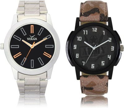 LOREM VL01LR03 New Latest Stylish Designer Leather-Metal Belt Attractive Different Combo Watch  - For Men   Watches  (LOREM)