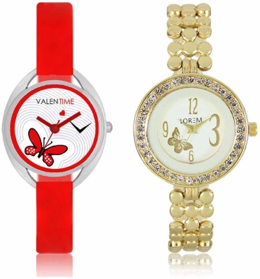 LOREM WAT-W06-0203-W07-0004-COMBOLOREMWhite::White Designer Stylish Shape Best Offer Bracelet Combo Watch  - For Women   Watches  (LOREM)
