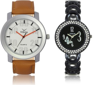 LOREM VL27LR201 New Latest Stylish Designer Leather-Metal Belt Attractive Different Combo Watch  - For Men & Women   Watches  (LOREM)