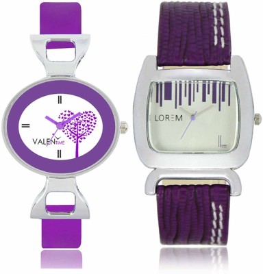 LOREM WAT-W06-0207-W07-0028-COMBOLOREMSilver::White Designer Stylish Shape Best Offer Combo Beautiful Watch  - For Women   Watches  (LOREM)