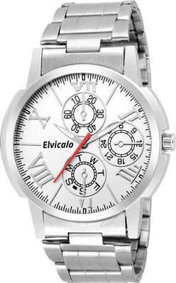 

Elvicalo ELCW13 Silver Colour Dial Designer Watch - For Men