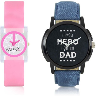 LOREM WAT-W06-0007-W07-0008-COMBOLOREMBlack::White Designer Stylish Shape Best Offer Combo Couple Watch  - For Men & Women   Watches  (LOREM)