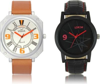 LOREM VL45LR08 New Latest Stylish Designer Leather Belt Attractive Different Combo Watch  - For Men   Watches  (LOREM)
