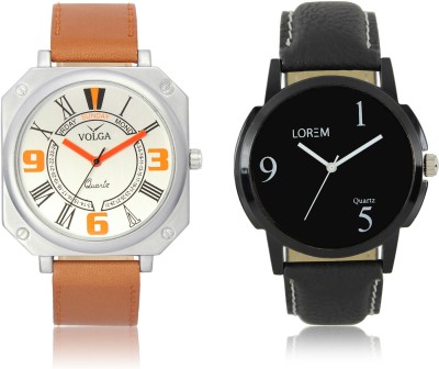 LOREM VL45LR06 New Latest Stylish Designer Leather Belt Attractive Different Combo Watch  - For Men   Watches  (LOREM)