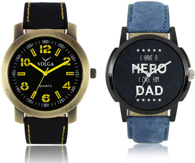 

LOREM VL33LR07 New Latest Stylish Designer Leather Belt Attractive Different Combo Watch - For Men