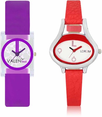 LOREM WAT-W06-0206-W07-0007-COMBOLOREMWhite::White Designer Stylish Shape Best Offer Combo Beautiful Watch  - For Women   Watches  (LOREM)
