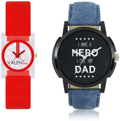 LOREM WAT-W06-0007-W07-0009-COMBOLOREMBlack::White Designer Stylish Shape Best Offer Combo Couple Watch  - For Men & Women   Watches  (LOREM)