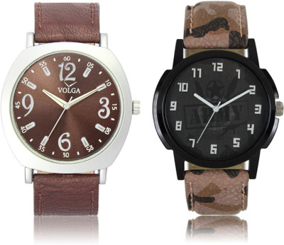 

LOREM VL46LR03 New Latest Stylish Designer Leather Belt Attractive Different Combo Watch - For Men