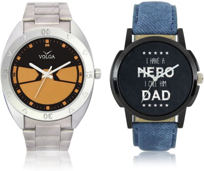LOREM VL03LR07 New Latest Stylish Designer Leather-Metal Belt Attractive Different Combo Watch  - For Men   Watches  (LOREM)