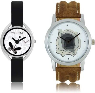 LOREM WAT-W06-0009-W07-0001-COMBOLOREMWhite::White Designer Stylish Shape Best Offer Combo Couple Watch  - For Men & Women   Watches  (LOREM)