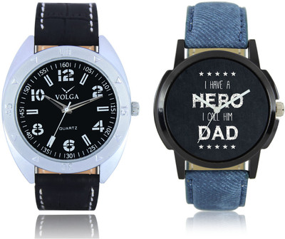 

LOREM VL31LR07 New Latest Stylish Designer Leather Belt Attractive Different Combo Watch - For Men