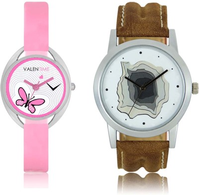 LOREM WAT-W06-0009-W07-0003-COMBOLOREMWhite::White Designer Stylish Shape Best Offer Combo Couple Watch  - For Men & Women   Watches  (LOREM)