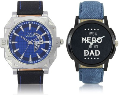 LOREM VL44LR07 New Latest Stylish Designer Leather Belt Attractive Different Combo Watch  - For Men   Watches  (LOREM)