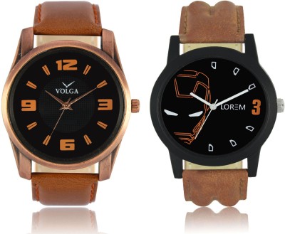 LOREM VL22LR04 New Latest Stylish Designer Leather Belt Attractive Different Combo Watch  - For Men   Watches  (LOREM)