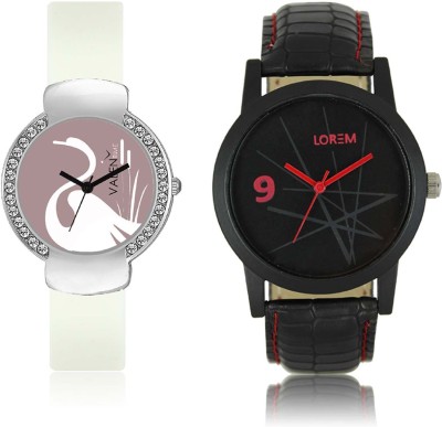 

LOREM WAT-W06-0008-W07-0026-COMBOLOREMBlack::White Designer Stylish Shape Best Offer Combo Couple Watch - For Men & Women