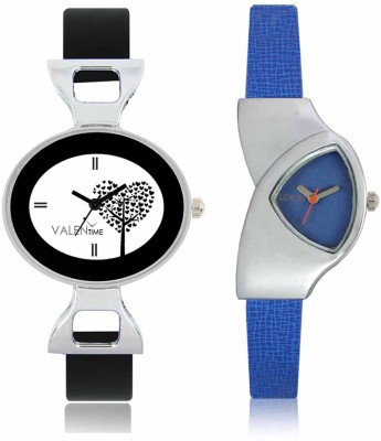 LOREM WAT-W06-0208-W07-0027-COMBOLOREMBlue::White Designer Stylish Shape Best Offer Combo Beautiful Watch  - For Women   Watches  (LOREM)