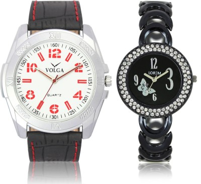 LOREM VL29LR201 New Latest Stylish Designer Leather-Metal Belt Attractive Different Combo Watch  - For Men & Women   Watches  (LOREM)