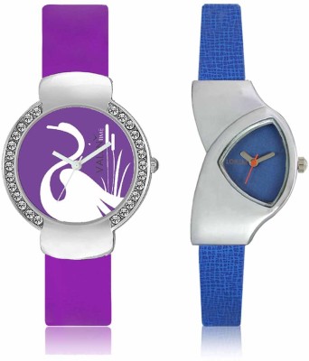 LOREM WAT-W06-0208-W07-0022-COMBOLOREMBlue::Purple Designer Stylish Shape Best Offer Combo Beautiful Watch  - For Women   Watches  (LOREM)