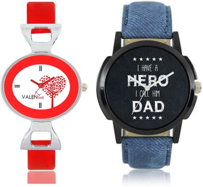 LOREM WAT-W06-0007-W07-0031-COMBOLOREMBlack::White Designer Stylish Shape Best Offer Combo Couple Watch  - For Men & Women   Watches  (LOREM)