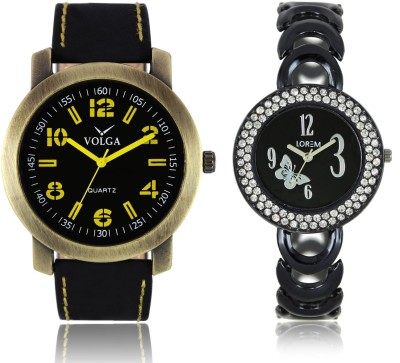 LOREM VL33LR201 New Latest Stylish Designer Leather-Metal Belt Attractive Different Combo Watch  - For Men & Women   Watches  (LOREM)