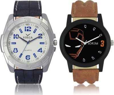LOREM VL24LR04 New Latest Stylish Designer Leather Belt Attractive Different Combo Watch  - For Men   Watches  (LOREM)