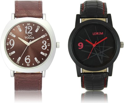 LOREM VL46LR08 New Latest Stylish Designer Leather Belt Attractive Different Combo Watch  - For Men   Watches  (LOREM)