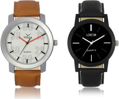 LOREM VL27LR05 New Latest Stylish Designer Leather Belt Attractive Different Combo Watch  - For Men   Watches  (LOREM)
