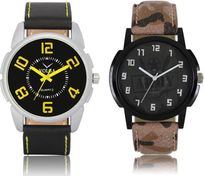 LOREM VL25LR03 New Latest Stylish Designer Leather Belt Attractive Different Combo Watch  - For Men   Watches  (LOREM)