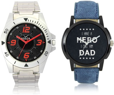 LOREM VL02LR07 New Latest Stylish Designer Leather-Metal Belt Attractive Different Combo Watch  - For Men   Watches  (LOREM)