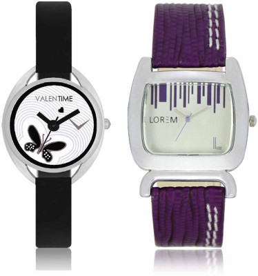 LOREM WAT-W06-0207-W07-0001-COMBOLOREMSilver::White Designer Stylish Shape Best Offer Combo Beautiful Watch  - For Women   Watches  (LOREM)