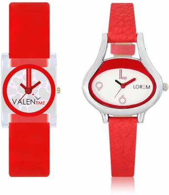 LOREM WAT-W06-0206-W07-0009-COMBOLOREMWhite::White Designer Stylish Shape Best Offer Combo Beautiful Watch  - For Women   Watches  (LOREM)