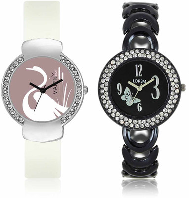 

LOREM WAT-W06-0201-W07-0026-COMBOLOREMBlack::White Designer Stylish Shape Best Offer Bracelet Combo Watch - For Women