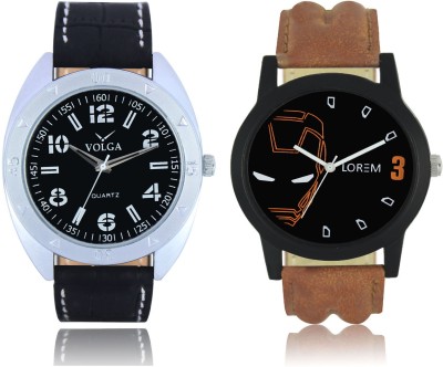 LOREM VL31LR04 New Latest Stylish Designer Leather Belt Attractive Different Combo Watch  - For Men   Watches  (LOREM)