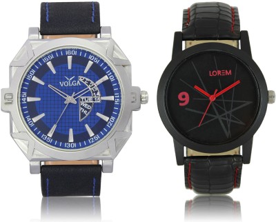 LOREM VL44LR08 New Latest Stylish Designer Leather Belt Attractive Different Combo Watch  - For Men   Watches  (LOREM)