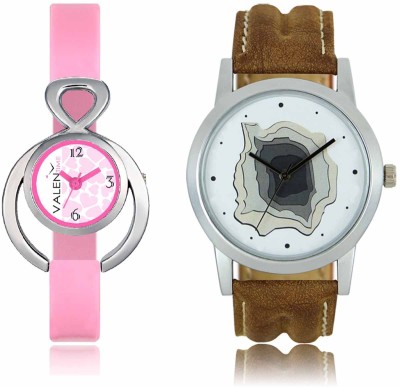 LOREM WAT-W06-0009-W07-0013-COMBOLOREMWhite::White Designer Stylish Shape Best Offer Combo Couple Watch  - For Men & Women   Watches  (LOREM)