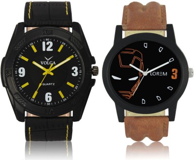 LOREM VL17LR04 New Latest Stylish Designer Leather Belt Attractive Different Combo Watch  - For Men   Watches  (LOREM)