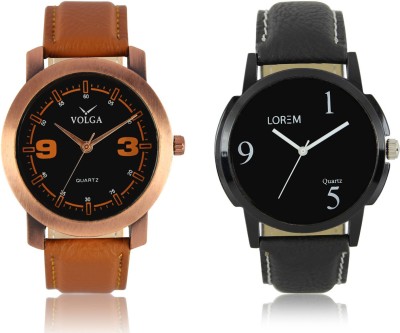 LOREM VL21LR06 New Latest Stylish Designer Leather Belt Attractive Different Combo Watch  - For Men   Watches  (LOREM)