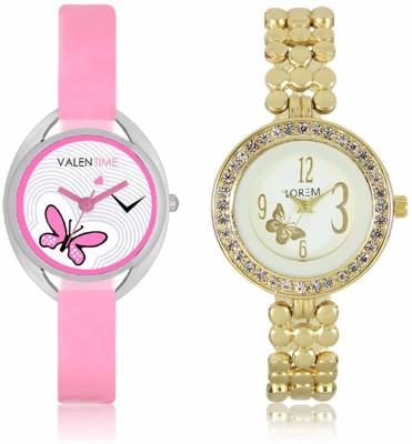 LOREM WAT-W06-0203-W07-0003-COMBOLOREMWhite::White Designer Stylish Shape Best Offer Bracelet Combo Watch  - For Women   Watches  (LOREM)