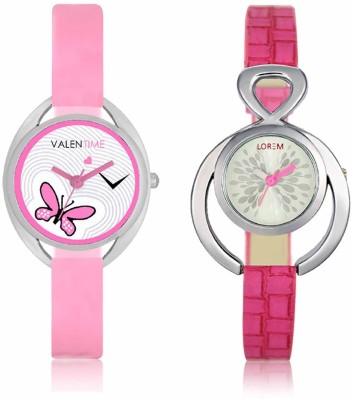 LOREM WAT-W06-0205-W07-0003-COMBOLOREMSilver::White Designer Stylish Shape Best Offer Combo Beautiful Watch  - For Women   Watches  (LOREM)