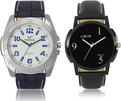 

LOREM VL24LR06 New Latest Stylish Designer Leather Belt Attractive Different Combo Watch - For Men